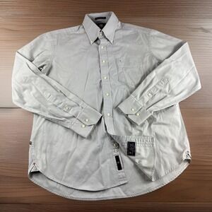 Victorinox Shirt Mens L Beige A-2 Long Sleeve Button Up Swiss Army Knife Brand